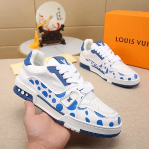 L*uis V*itton x Yayoi Kusama Trainer White Blue - Image 5