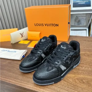 L*uis V*itton LV Trainer x Nigo Black Denim - Image 2