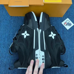 L*uis V*itton LV Skate Sneaker Black Black White - Image 3