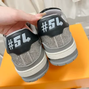 L*uis V*itton LV Trainer Black Grey Crystal - Image 7