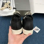 R*ck O*ens Strobe Leather Megalace Low Black Milk - Image 7