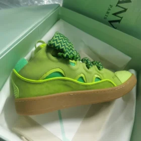 L*nvin Leather Curb Sneakers – Green - Image 3