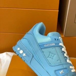L*uis V*itton Trainer Blue Embossed Monogram - Image 5