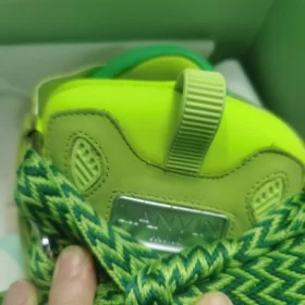 L*nvin Leather Curb Sneakers – Green - Image 6