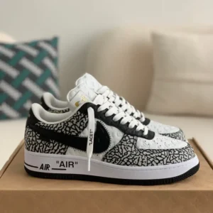 L*uis V*itton Off White Nike Air Force 1 Black - Image 3