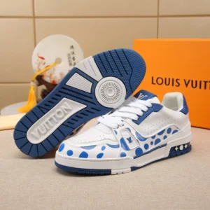 L*uis V*itton x Yayoi Kusama Trainer White Blue - Image 8