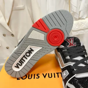 L*uis V*itton LV Trainer Black Grey Crystal - Image 8