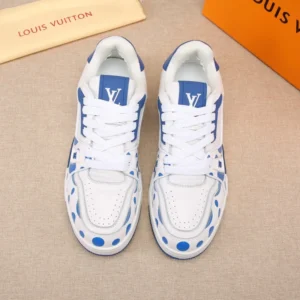 L*uis V*itton x Yayoi Kusama Trainer White Blue - Image 2