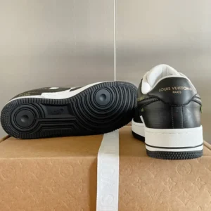 L*uis V*itton x Nike Air Force 1 Black White - Image 7