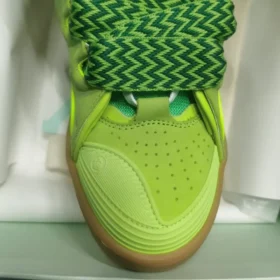 L*nvin Leather Curb Sneakers – Green - Image 7