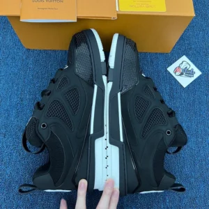 L*uis V*itton LV Skate Sneaker Black Black White - Image 4