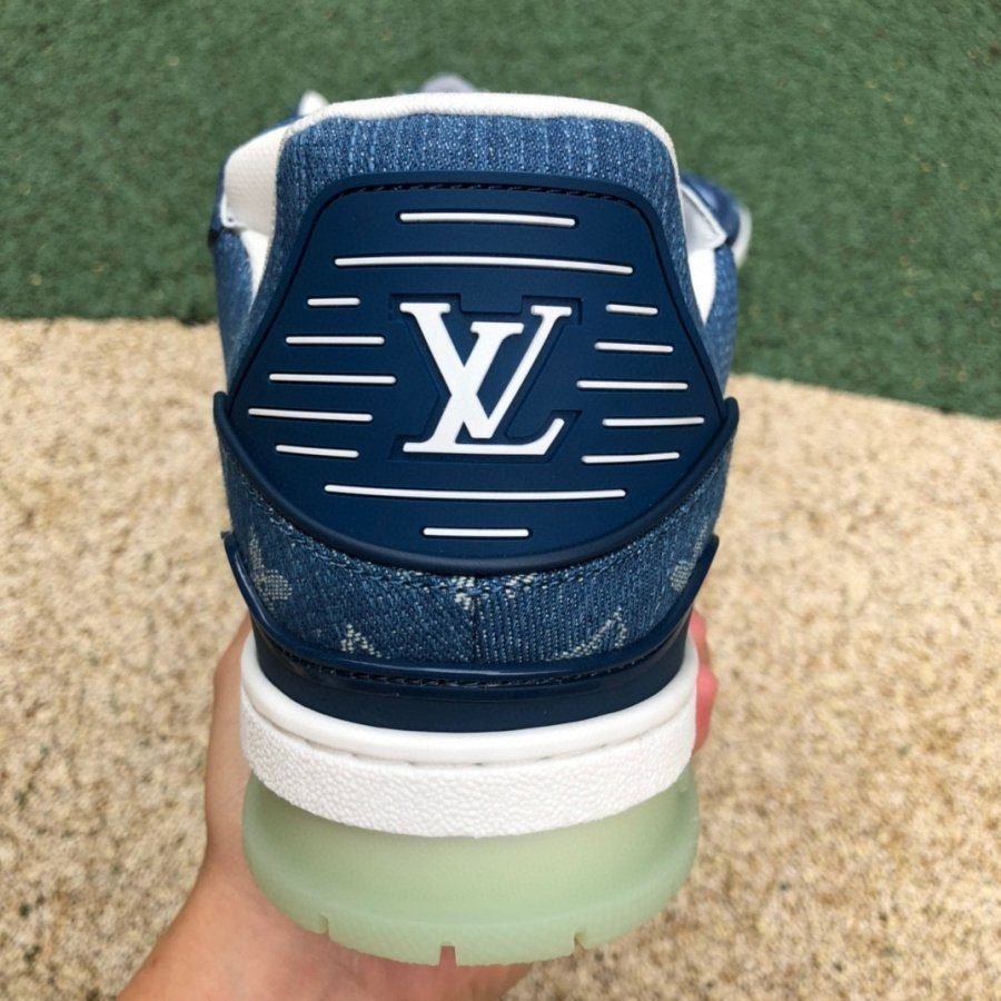 L*uis V*itton Trainer Sneaker Denim Monogram 1A7S53 - Image 9