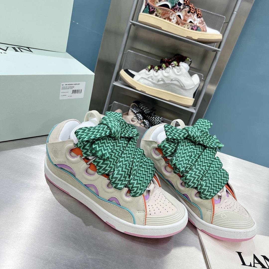 Lanvin Curb Sneaker Beige Pink - Image 3
