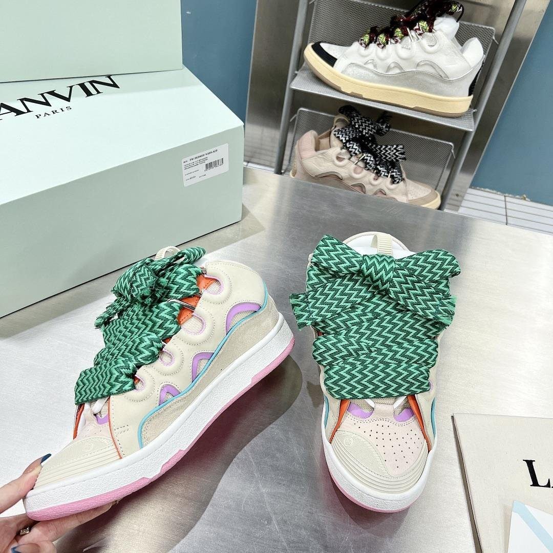 Lanvin Curb Sneaker Beige Pink - Image 4