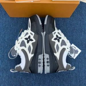 L*uis V*itton LV Skate Sneaker Grey White - Image 4