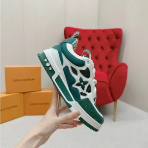 L*uis V*itton LV Skate Sneaker Green White - Image 6