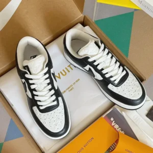 L*uis V*itton x Nike Air Force 1 Black White - Image 4