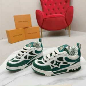 L*uis V*itton LV Skate Sneaker Green White - Image 8