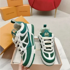 L*uis V*itton LV Skate Sneaker Green White - Image 9
