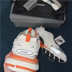 B*lenciaga Track White Orange - Image 10