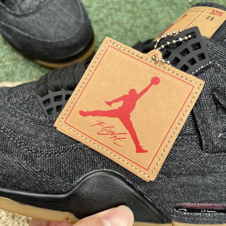 Jordan 4 Retro Levi s Black - Image 11