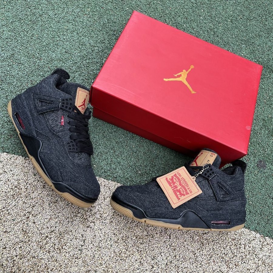 Jordan 4 Retro Levi s Black - Image 13
