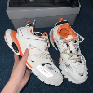 B*lenciaga Track White Orange - Image 9