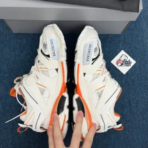 B*lenciaga Track White Orange - Image 5
