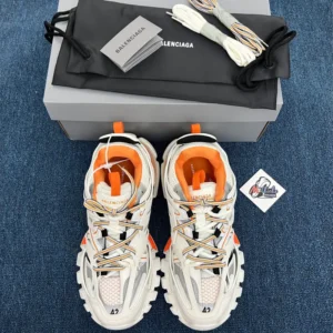 B*lenciaga Track White Orange - Image 2