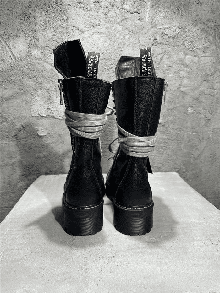 Dr. Martens x R*ck O*ens Strobe Calf Length BootBlack - Image 8