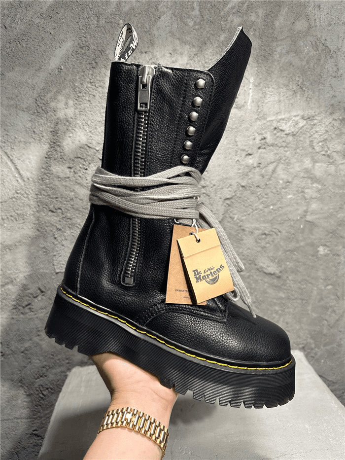 Dr. Martens x R*ck O*ens Strobe Calf Length BootBlack - Image 5