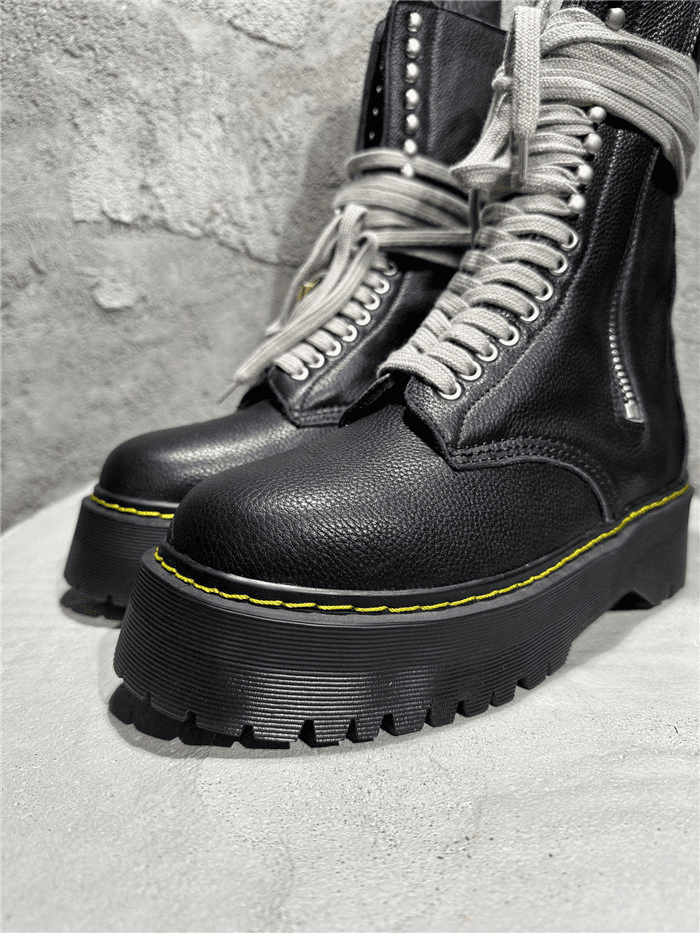Dr. Martens x R*ck O*ens Strobe Calf Length BootBlack - Image 3