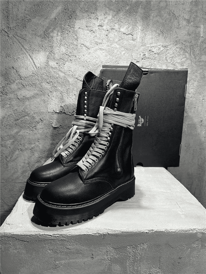 Dr. Martens x R*ck O*ens Strobe Calf Length BootBlack - Image 10