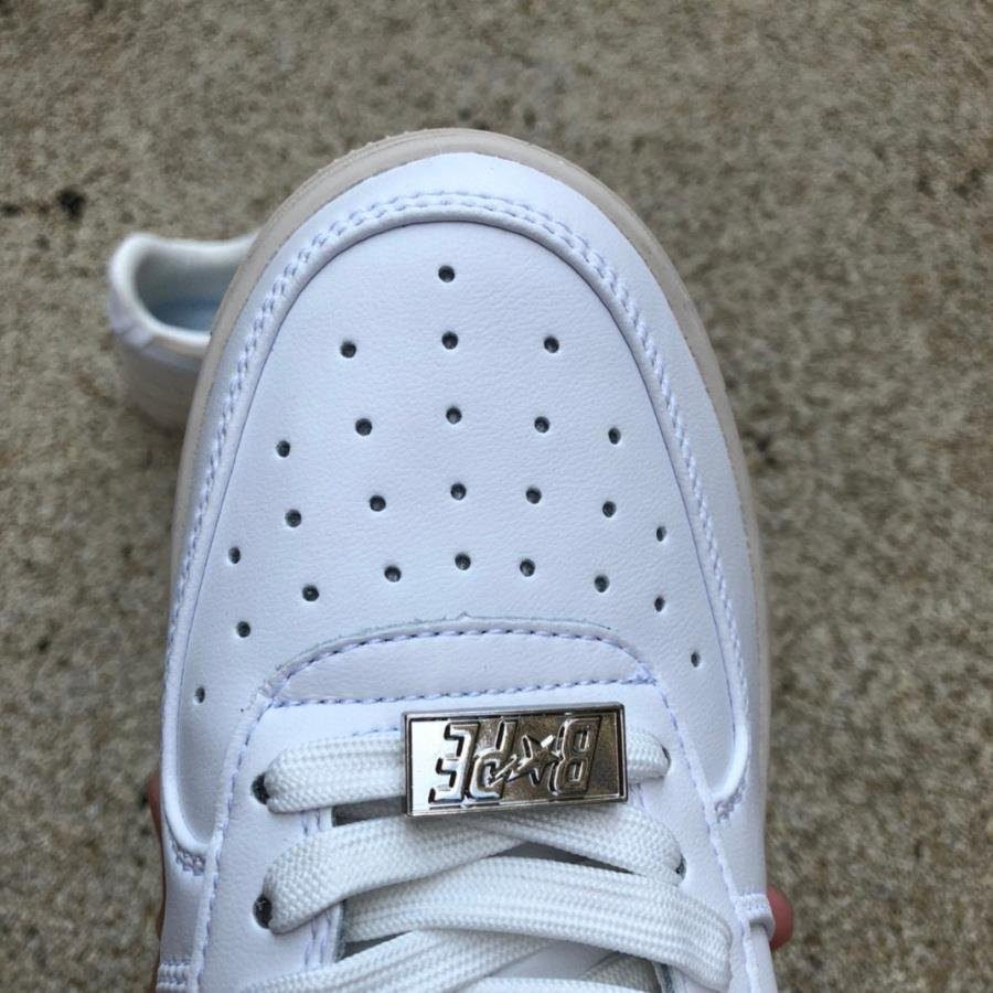 A Bathing Ape Bape Sta Low Suede Heel White - Image 7