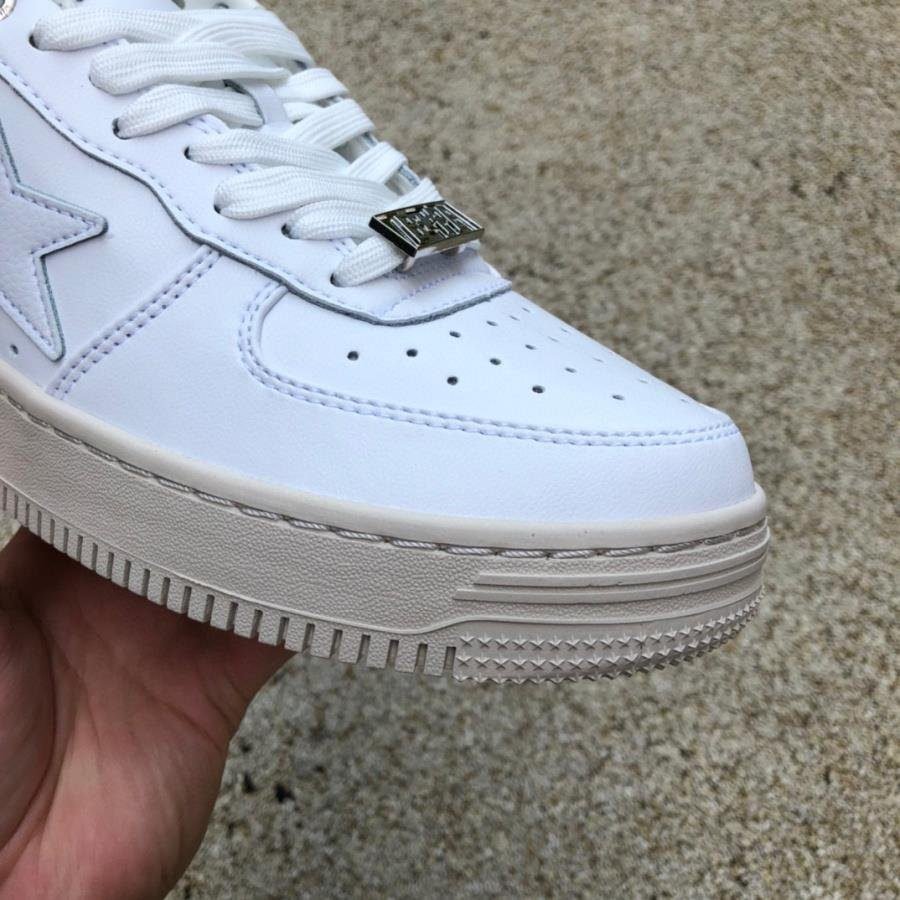 A Bathing Ape Bape Sta Low Suede Heel White - Image 6
