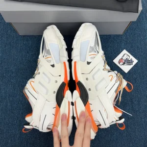 B*lenciaga Track White Orange - Image 6