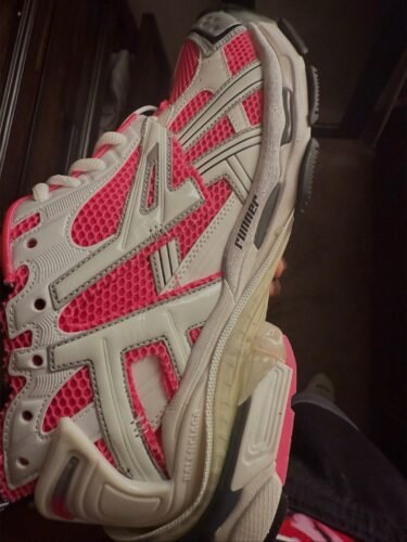 B*lenciaga Runner White Fluo Pink photo review