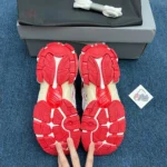 B*lenciaga Runner Sneaker White Red - Image 9
