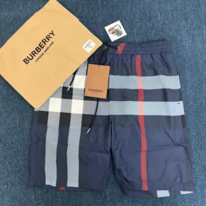 Burberry Check Swim Shorts Carbon Blue CK AA9PB - Image 3