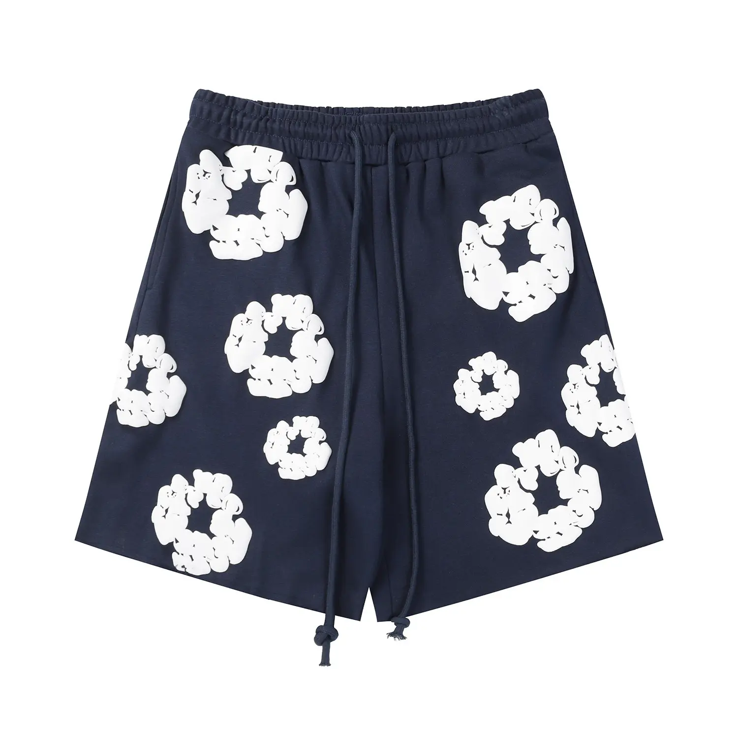 17371751047859_.pic_hd Denim Tears The Cotton Wreath Shorts Navy - Image 1