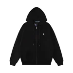 Polo Ralph Lauren Men's Double Knit Full-Zip Hoodie Sweatshirt Black