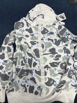 BAPE Space Camo Shark Full Zip Hoodie White - Image 2