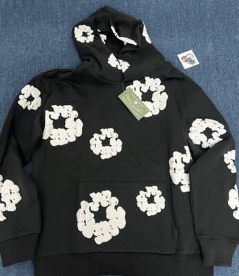 Denim Tears The Cotton Wreath Hoodie Black SS23 - Image 4