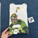 BAPE Color Camo Big Ape Head Tee White/Green - Image 8