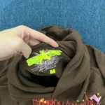 Sp5der Web Hoodie Brown - Image 7
