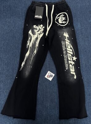 Hellstar Studios Racer Flare Black Sweatpants - Image 7