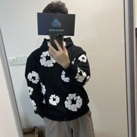 Denim Tears The Cotton Wreath Hoodie Black SS23 - Image 5