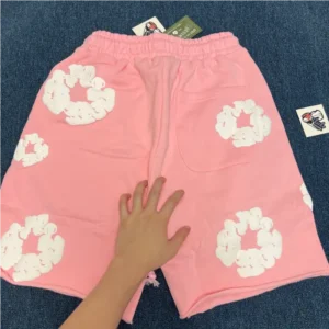 Denim Tears The Cotton Wreath Shorts Pink - Image 4