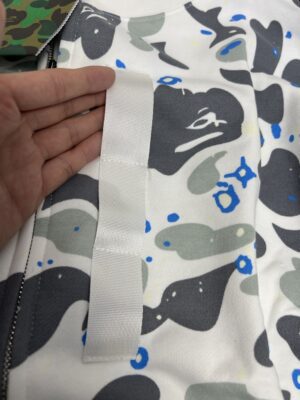 BAPE Space Camo Shark Full Zip Hoodie White - Image 9