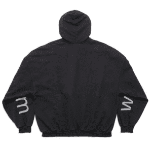 BALENCIAGA Black 'Bal.com' Hoodie - Image 2